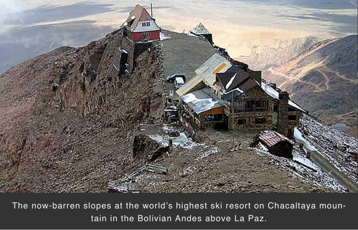 photo: Chacaltaya mountain ski resort is barren as Bolivia glaciers recede
