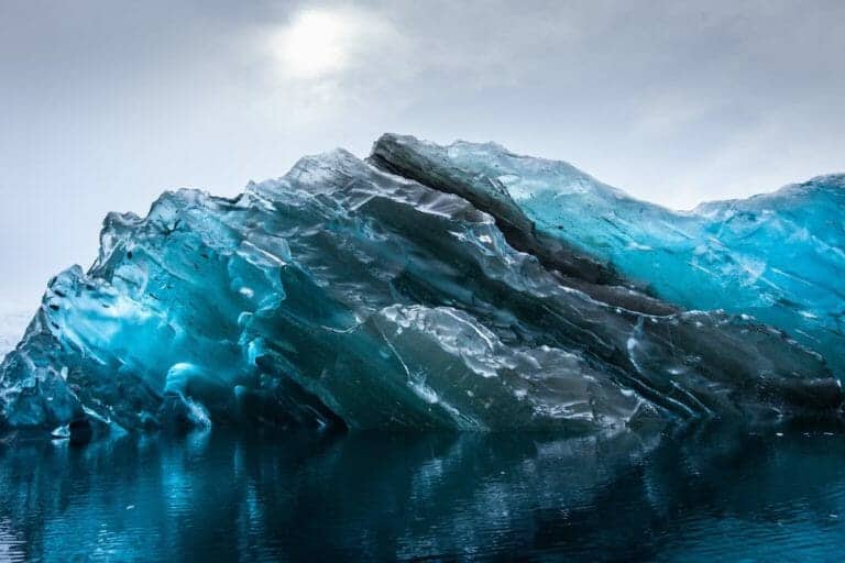 An Iceberg Flipped Over, and Its Underside Is Breathtaking