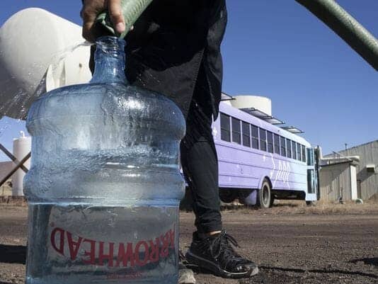 How a purple school bus brings clean drinking water to Navajo Nation