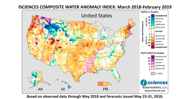 United States: Water deficits to diminish in the SW, surpluses ahead for FL